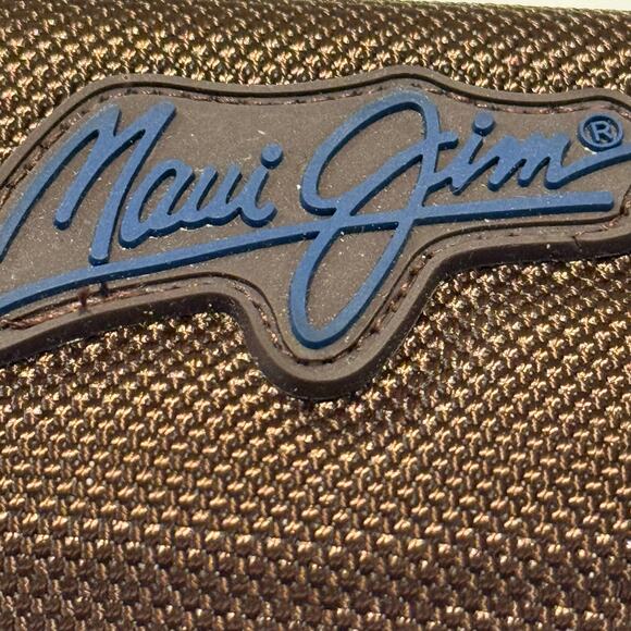 Maui Jim CASE only Hard Clam Shell Style for Sunglass Eyeglass Brown Fabric Zip - Picture 3 of 6